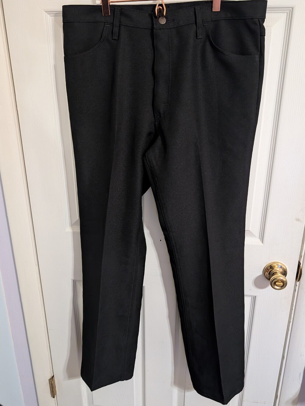 New Wrangler Mens Wrancher Dress Jeans Pants Black 82BK Western Bootcut 38x32